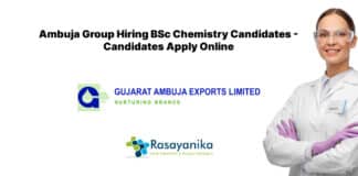 Ambuja Group Hiring BSc Chemistry Candidates - Candidates Apply Online