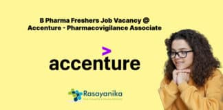B Pharma Freshers Job Vacancy @ Accenture - Pharmacovigilance Associate