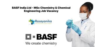 BASF India Ltd - MSc Chemistry & Chemical Engineering Job Vacancy