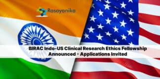 BIRAC Indo-US Clinical Research Ethics Fellowship Announced - Applications Invited