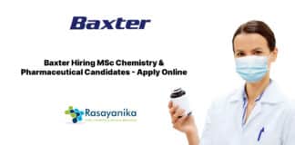 Baxter Hiring MSc Chemistry & Pharmaceutical Candidates - Apply Online