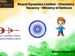 Bharat Dynamics Limited - Chemistry Job Vacancy - Ministry of Defence