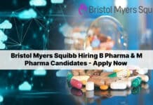 Bristol Myers Squibb Hiring B Pharma & M Pharma Candidates - Apply Now