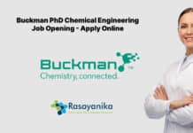 Buckman PhD Chemical Engineering Job - Apply Online