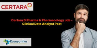 Certara D Pharma & Pharmacology Job - Clinical Data Analyst Post