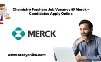 Chemistry Freshers Job Vacancy @ Merck - Candidates Apply Online
