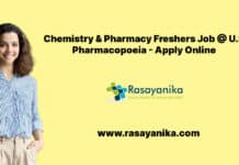 Chemistry & Pharmacy Freshers Job @ U.S Pharmacopoeia - Apply Online
