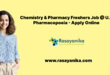 Chemistry & Pharmacy Freshers Job @ U.S Pharmacopoeia - Apply Online