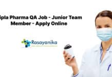 Cipla Pharma QA Job - Junior Team Member - Apply Online