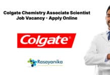 Colgate Chemistry Associate Scientist Job Vacancy - Apply Online