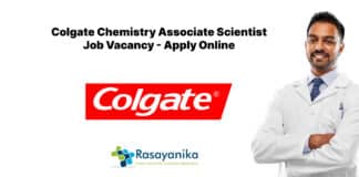 Colgate Chemistry Associate Scientist Job Vacancy - Apply Online
