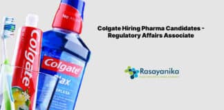 Colgate Hiring Pharma Candidates - Regulatory Affairs Associate