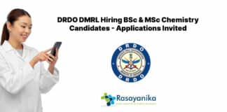 DRDO DMRL Hiring BSc & MSc Chemistry Candidates - Applications Invited