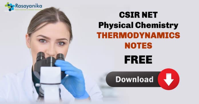 CSIR NET Thermodynamics Notes
