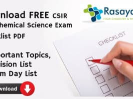 CSIR Chemical Science Topics