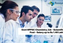 Govt HPPSC Chemistry Job - Scientific Officer Post - Salary up to Rs 1.46 Lakh