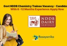 Govt NDDB Chemistry Trainee Vacancy - Candidates With 6 -12 Months Experience Apply Now