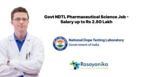 Govt NDTL Pharmaceutical Science Job - Salary up to Rs 2.80 Lakh