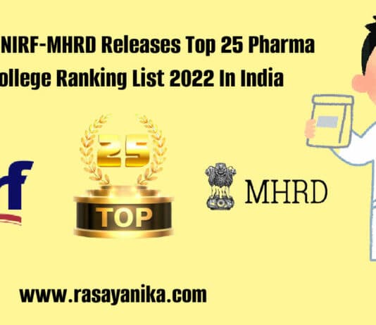 Govt NIRF-MHRD Releases Top 25 Pharma College Ranking List 2022 In India