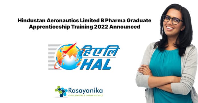 HAL B Pharma Graduate Apprenticeship Training 2022 Announced - Applications Invited