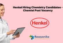 Henkel Hiring Chemistry Candidates - Chemist Post Vacancy