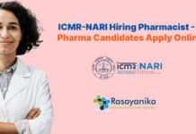 ICMR-NARI Hiring Pharmacist - B Pharma Candidates Apply