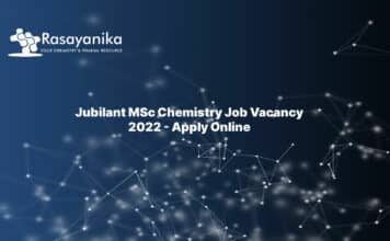 Jubilant MSc Chemistry Job Vacancy 2022 – Apply Online Jubilant MSc Chemistry Job Vacancy 2022 - Apply Online