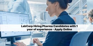 LabCorp Hiring Pharma Candidates with 1 year of experience - Apply Online