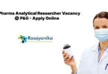 M Pharma Analytical Researcher Vacancy @ P&G - Apply Online