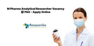 M Pharma Analytical Researcher Vacancy @ P&G - Apply Online