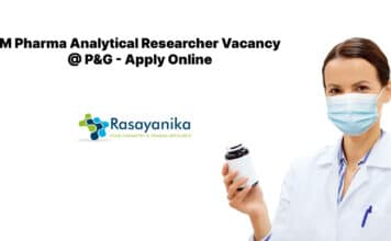 M Pharma Analytical Researcher Vacancy @ P&G – Apply Online M Pharma Analytical Researcher Vacancy @ P&G - Apply Online