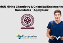 MGU Hiring Chemistry & Chemical Engineering Candidates - Apply Now