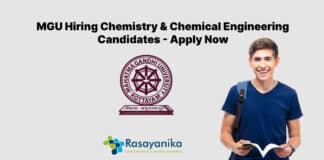 MGU Hiring Chemistry & Chemical Engineering Candidates - Apply Now