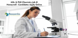 MSc & PhD Chemistry Job @ Honeywell - Candidates Apply Online