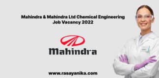 Mahindra & Mahindra Ltd Chemical Engineering Job Vacancy 2022