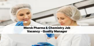 Merck Pharma & Chemistry Job Vacancy - Quality Manager