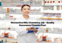 Momentive MSc Chemistry Job - Quality Assurance Chemist Post