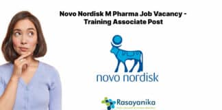 Novo Nordisk M Pharma Job Vacancy - Training Associate Post