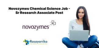 Novozymes Chemical Science Job - Sr Research Associate Post