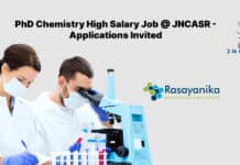 PhD Chemistry High Salary Job @ JNCASR - Applications Invited