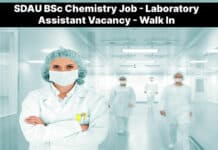 SDAU BSc Chemistry Job - Laboratory Assistant Vacancy - Walk In