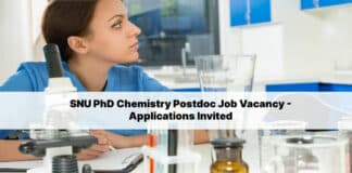 SNU PhD Chemistry Postdoc Job Vacancy - Applications Invited