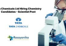 Tata Chemicals Ltd Hiring Chemistry Candidates - Scientist Post