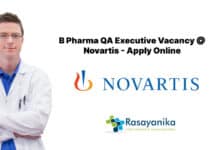 B Pharma QA Executive Vacancy @ Novartis - Apply Online