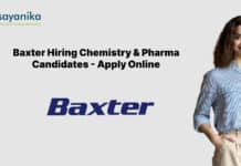 Baxter Hiring Chemistry & Pharma Candidates - Apply Online