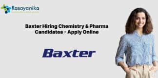 Baxter Hiring Chemistry & Pharma Candidates - Apply Online