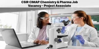 CSIR CIMAP Chemistry & Pharma Job Vacancy - Project Associate