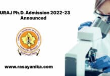 CURAJ Ph.D. Admission 2022-23 Announced - Chemistry & Pharmacy Apply