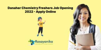 Danaher Chemistry Freshers Job Opening 2022 - Apply Online