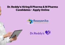 Dr. Reddy's Hiring B Pharma & M Pharma Candidates - Apply Online